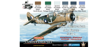 cXS-01: WWII Royal Australian Aircraft Set 1 (Lifecolor)