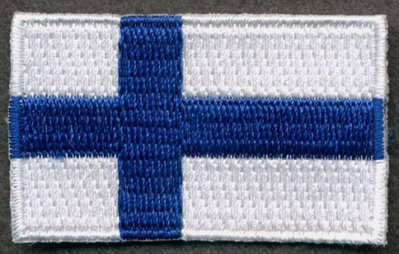 Suomen lippu kangasmerkki