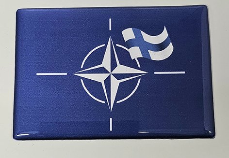 Tulossa: NATO/Suomi jääkaappimagneetti