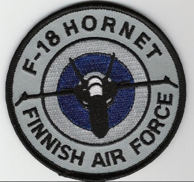 F-18 Hornet - Finnish Air Force -hihamerkki