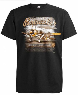 Brewster BW-393 kentällä t-paita