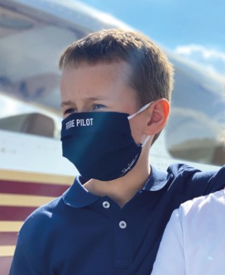 FUTURE PILOT (musta) lasten maski