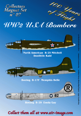 Jääkaappimagneetti:USAF WW2 Bombers