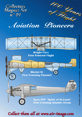 Jääkaappimagneetti: Aviation Pioneers