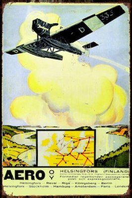 Vintage peltikyltti: Aero 1925, Junkers  F13