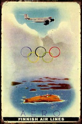 Vintage peltikyltti: Aero Olympia 1940
