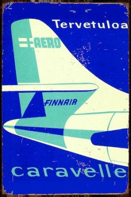Vintage peltikyltti: Caravelle