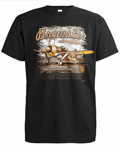 Brewster BW-393 kentällä t-paita