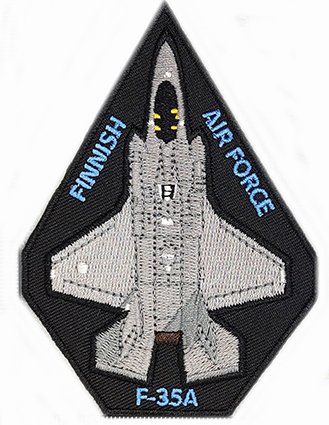 F-35A Finnish Air Force kangasmerkki