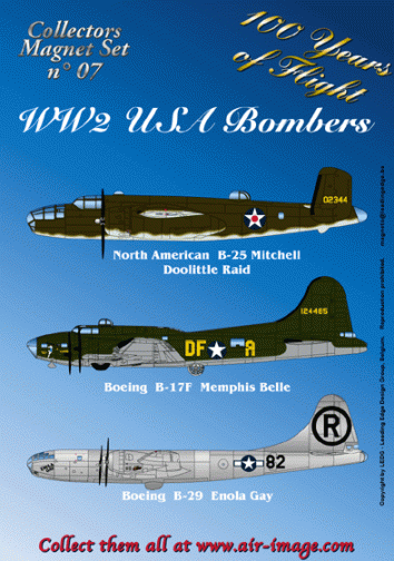Jääkaappimagneetti:USAF WW2 Bombers