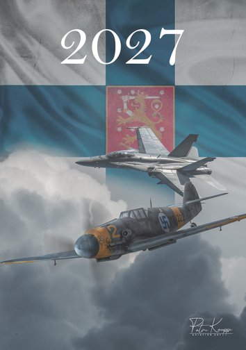 Tulossa: Ilmavoimat 2027 seinäkalenteri