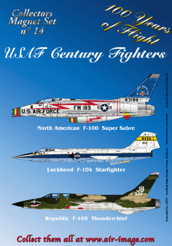 Jääkaappimagneetti: USAF Century Fighters